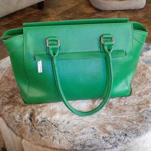 Danier leather large emerald green shoulder bag
